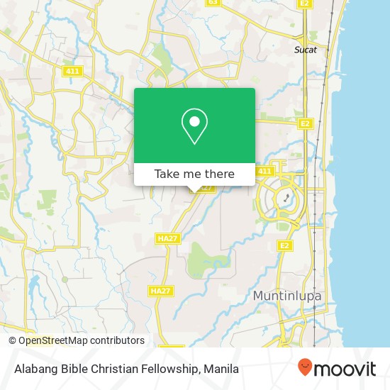 Alabang Bible Christian Fellowship map
