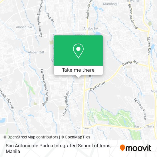 San Antonio de Padua Integrated School of Imus map