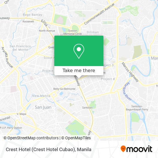 Crest Hotel (Crest Hotel Cubao) map