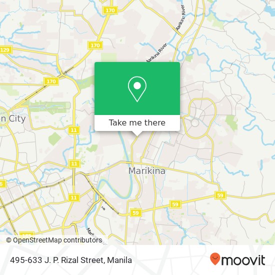 495-633 J. P. Rizal Street map