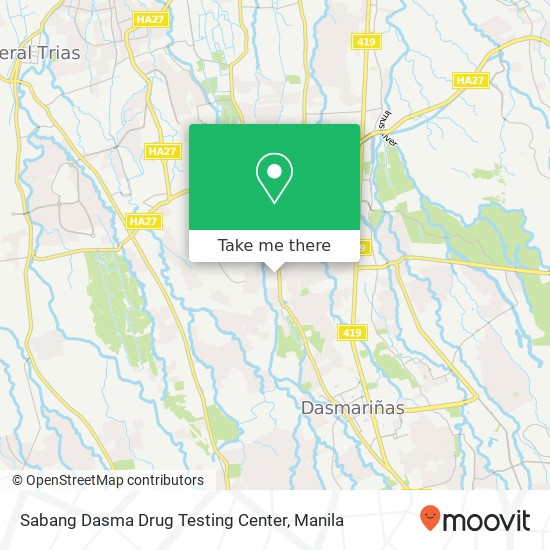 Sabang Dasma Drug Testing Center map