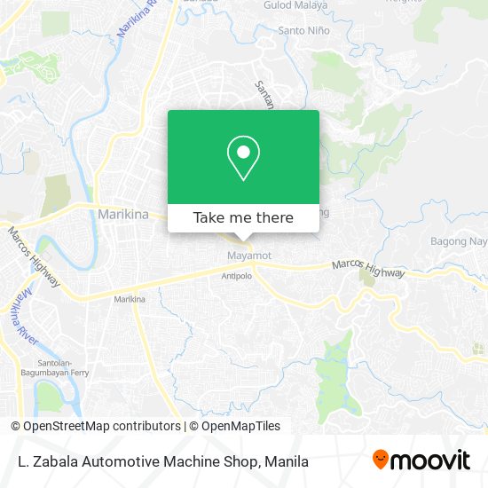 L. Zabala Automotive Machine Shop map