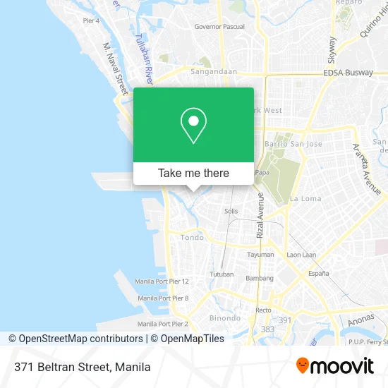 371 Beltran Street map