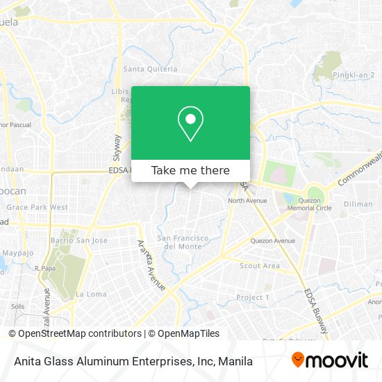 Anita Glass Aluminum Enterprises, Inc map