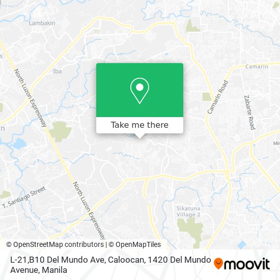 L-21,B10 Del Mundo Ave, Caloocan, 1420 Del Mundo Avenue map