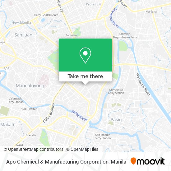 Apo Chemical & Manufacturing Corporation map