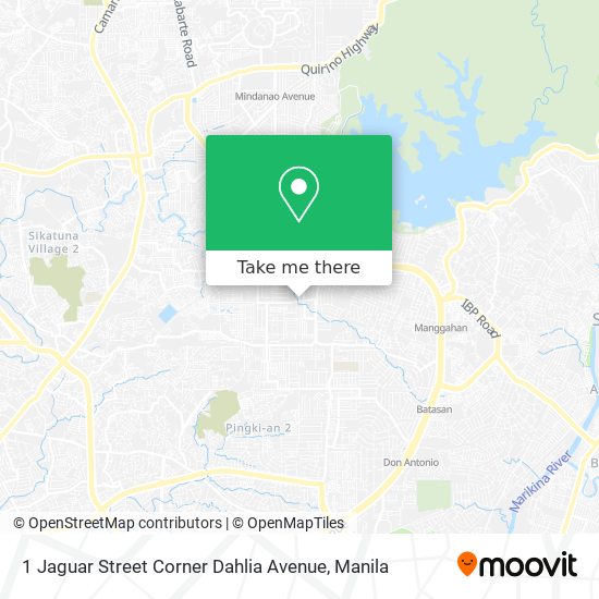 1 Jaguar Street Corner Dahlia Avenue map