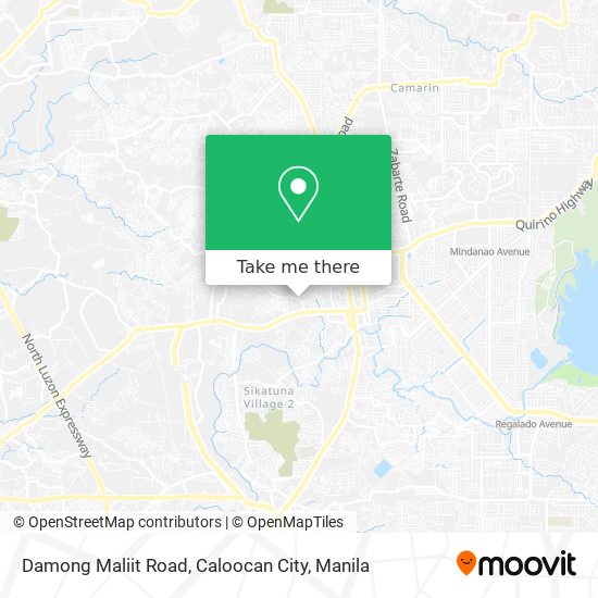 Damong Maliit Road, Caloocan City map