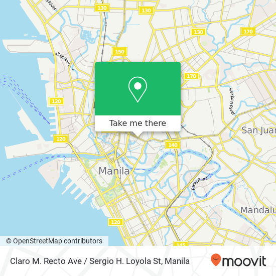 Claro M. Recto Ave / Sergio H. Loyola St map