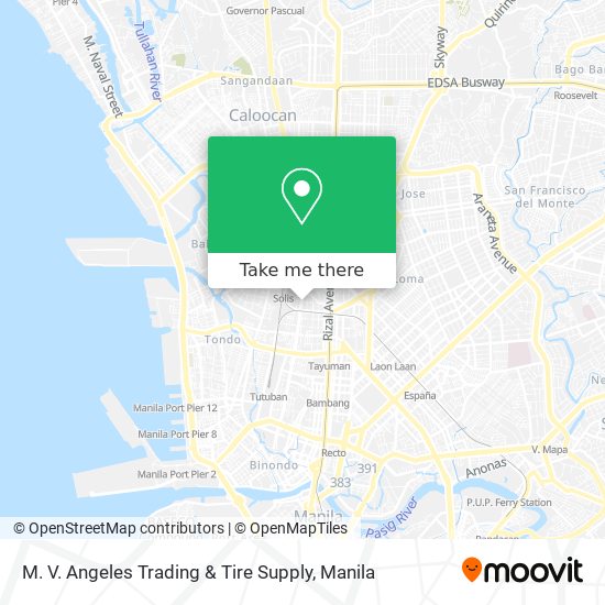 M. V. Angeles Trading & Tire Supply map