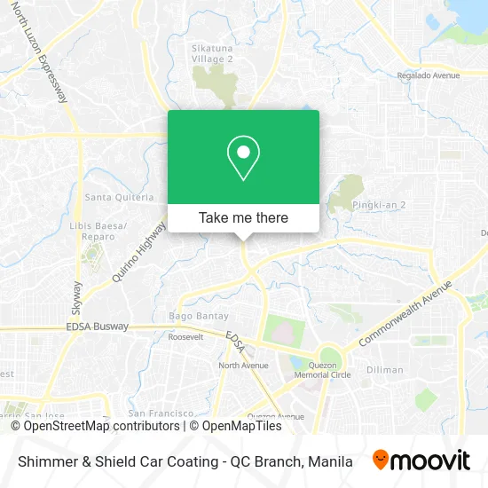 Shimmer & Shield Car Coating - QC Branch map