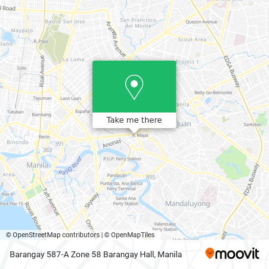 Barangay 587-A Zone 58 Barangay Hall map