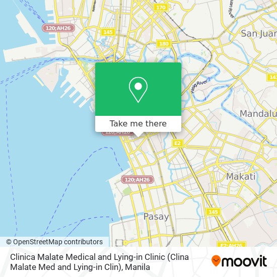 Clinica Malate Medical and Lying-in Clinic (Clina Malate Med and Lying-in Clin) map