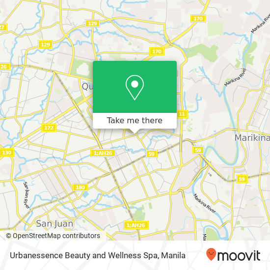 Urbanessence Beauty and Wellness Spa map