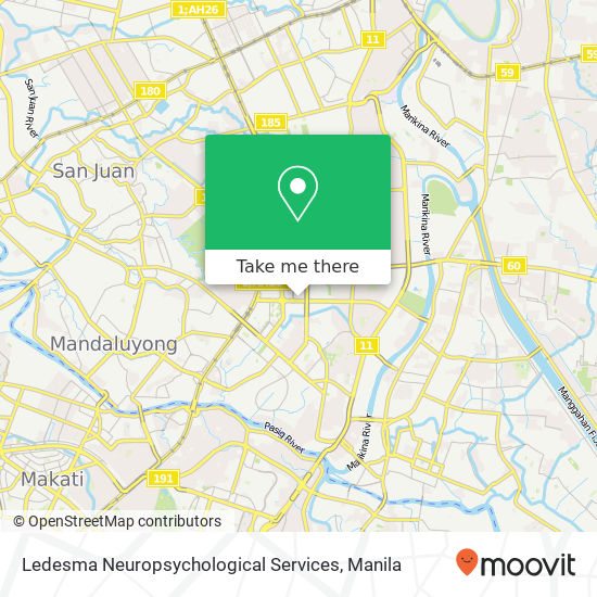 Ledesma Neuropsychological Services map