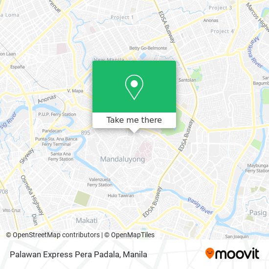 Palawan Express Pera Padala map