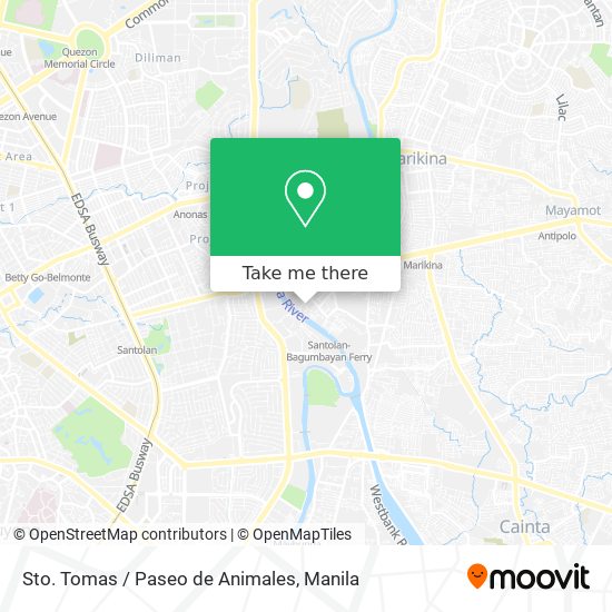 Sto. Tomas / Paseo de Animales map