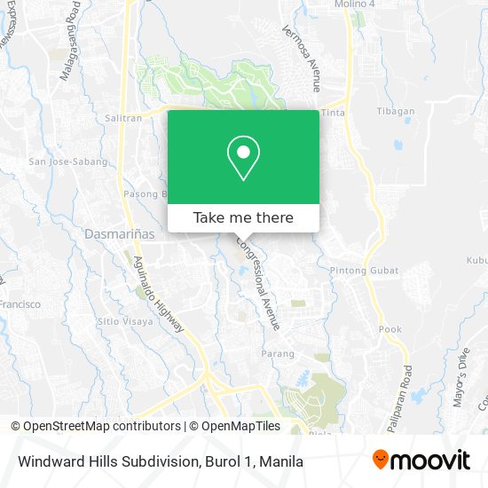 Windward Hills Subdivision, Burol 1 map