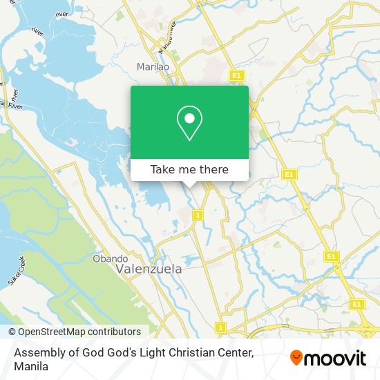 Assembly of God God's Light Christian Center map