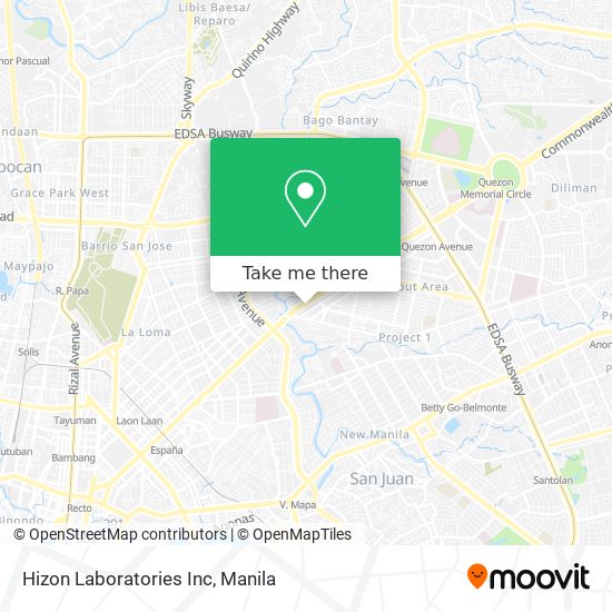 Hizon Laboratories Inc map