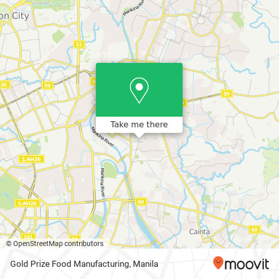 Gold Prize Food Manufacturing map