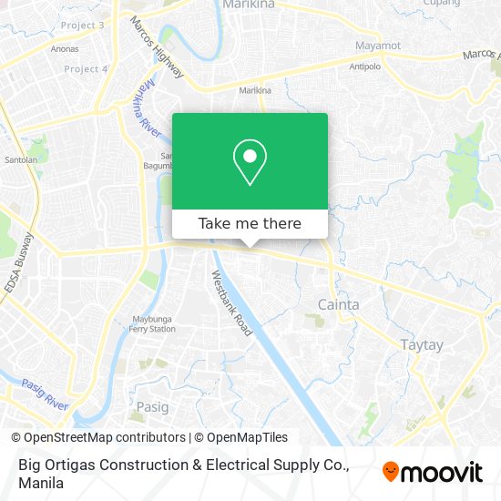 Big Ortigas Construction & Electrical Supply Co. map