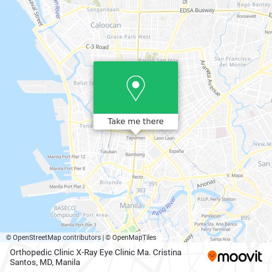 Orthopedic Clinic X-Ray Eye Clinic Ma. Cristina Santos, MD map