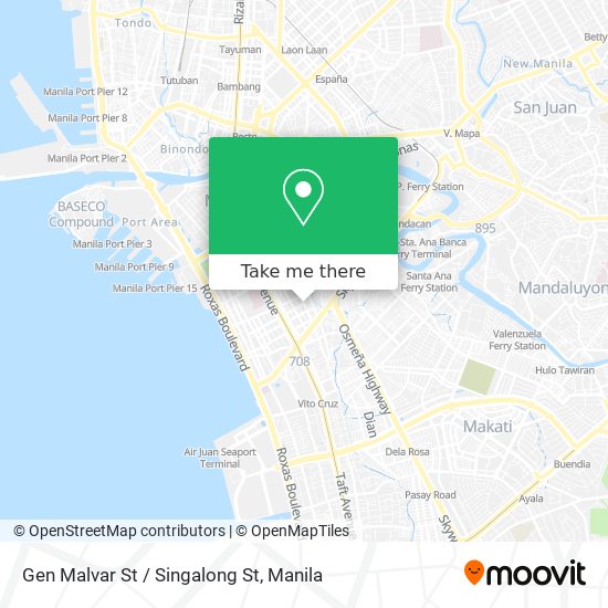 Gen Malvar St / Singalong St map