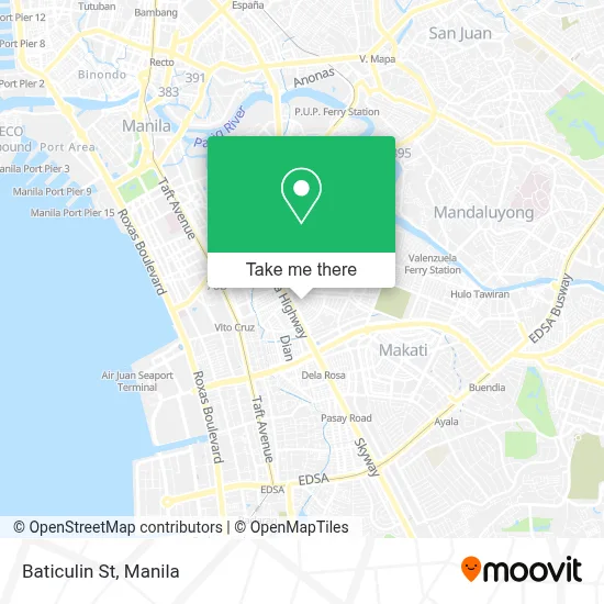 Baticulin St map