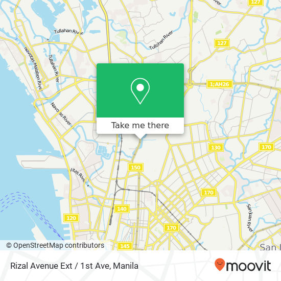 Rizal Avenue Ext / 1st Ave map