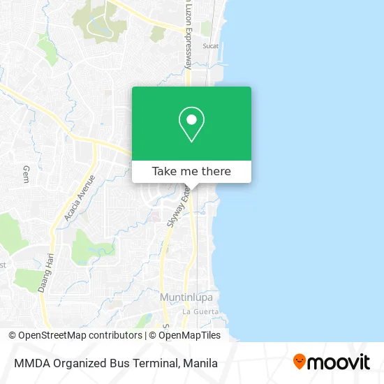 MMDA Organized Bus Terminal map