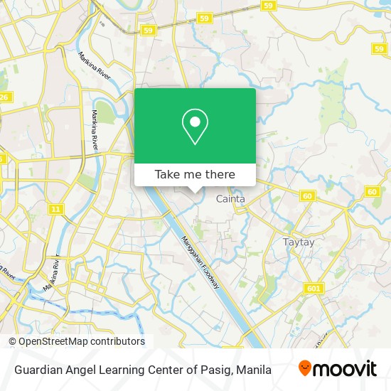 Guardian Angel Learning Center of Pasig map