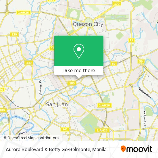 Aurora Boulevard & Betty Go-Belmonte map