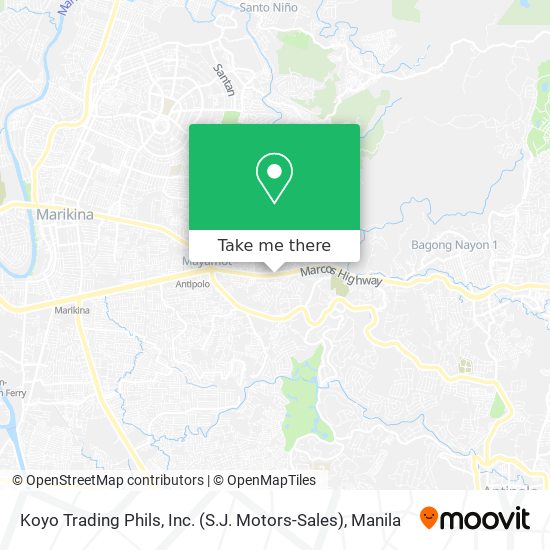 Koyo Trading Phils, Inc. (S.J. Motors-Sales) map