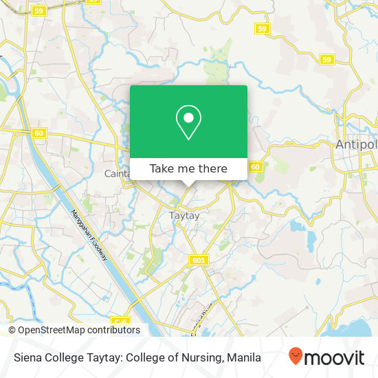 Siena College Taytay: College of Nursing map