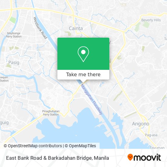 East Bank Road & Barkadahan Bridge map