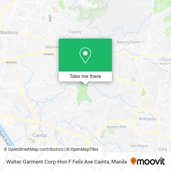 Walter Garment Corp-Hon F Felix Ave Cainta map