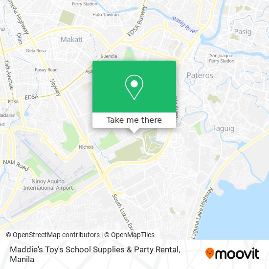 Maddie's Toy's School Supplies & Party Rental map