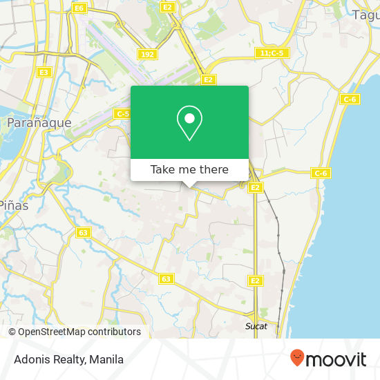 Adonis Realty map