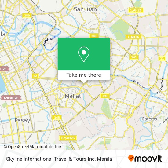 Skyline International Travel & Tours Inc map