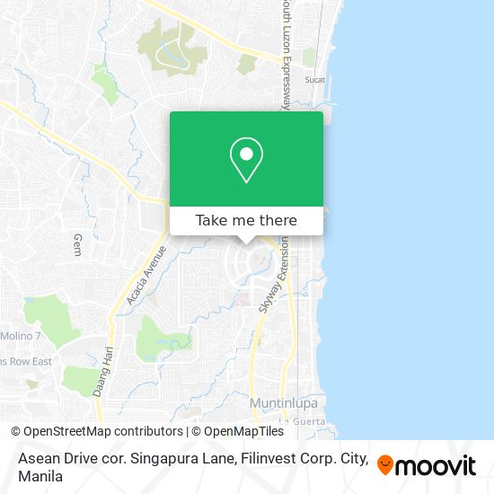 Asean Drive cor. Singapura Lane, Filinvest Corp. City map