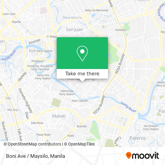 Boni Ave / Maysilo map