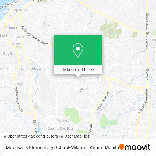 Moonwalk Elementary School-Mikesell Annex map