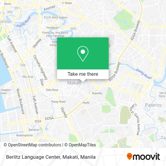 Berlitz Language Center, Makati map