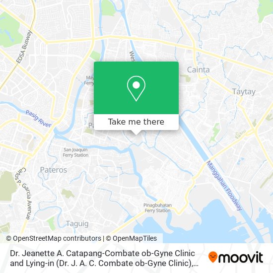 Dr. Jeanette A. Catapang-Combate ob-Gyne Clinic and Lying-in (Dr. J. A. C. Combate ob-Gyne Clinic) map