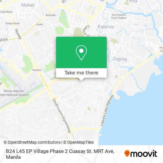 B24 L45 EP Village Phase 2 Cuasay St. MRT Ave map