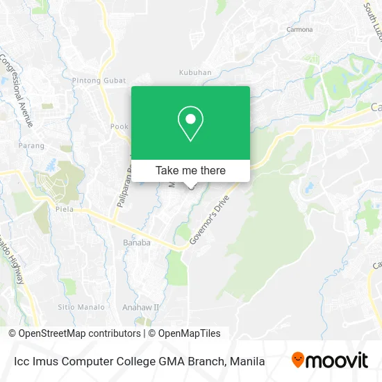 Icc Imus Computer College GMA Branch map