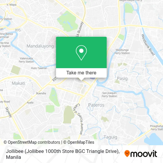 Jollibee (Jollibee 1000th Store BGC Triangle Drive) map