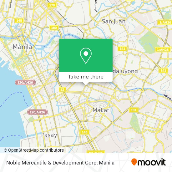 Noble Mercantile & Development Corp map