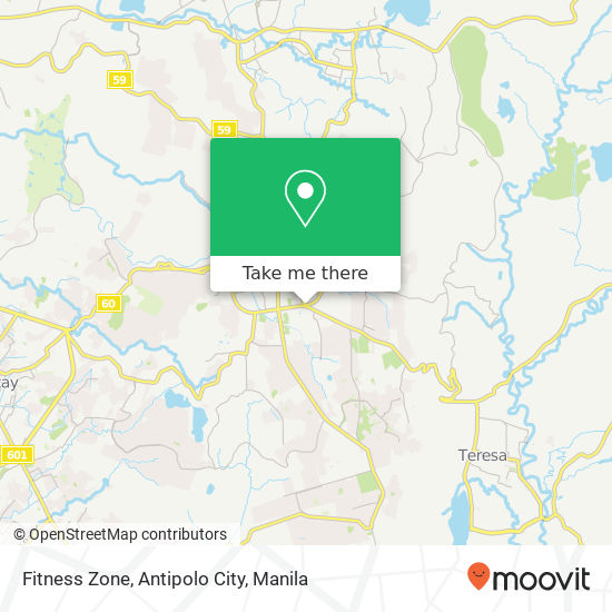 Fitness Zone, Antipolo City map